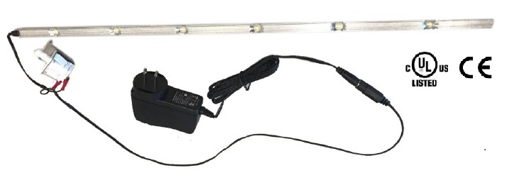 20-IN Locker Light, 24V, Push-off Switch, KEWLED2, 1200 Lumens